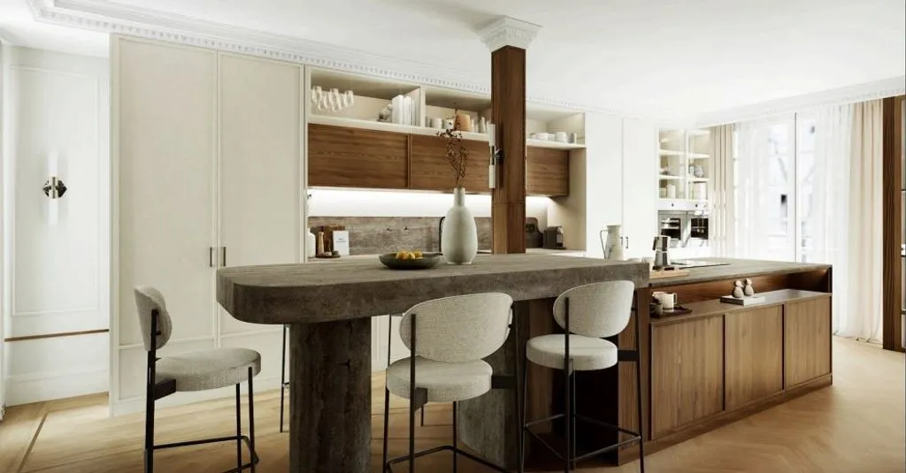Cuisine - Luxury Apartment with Classic Façade in Madrid