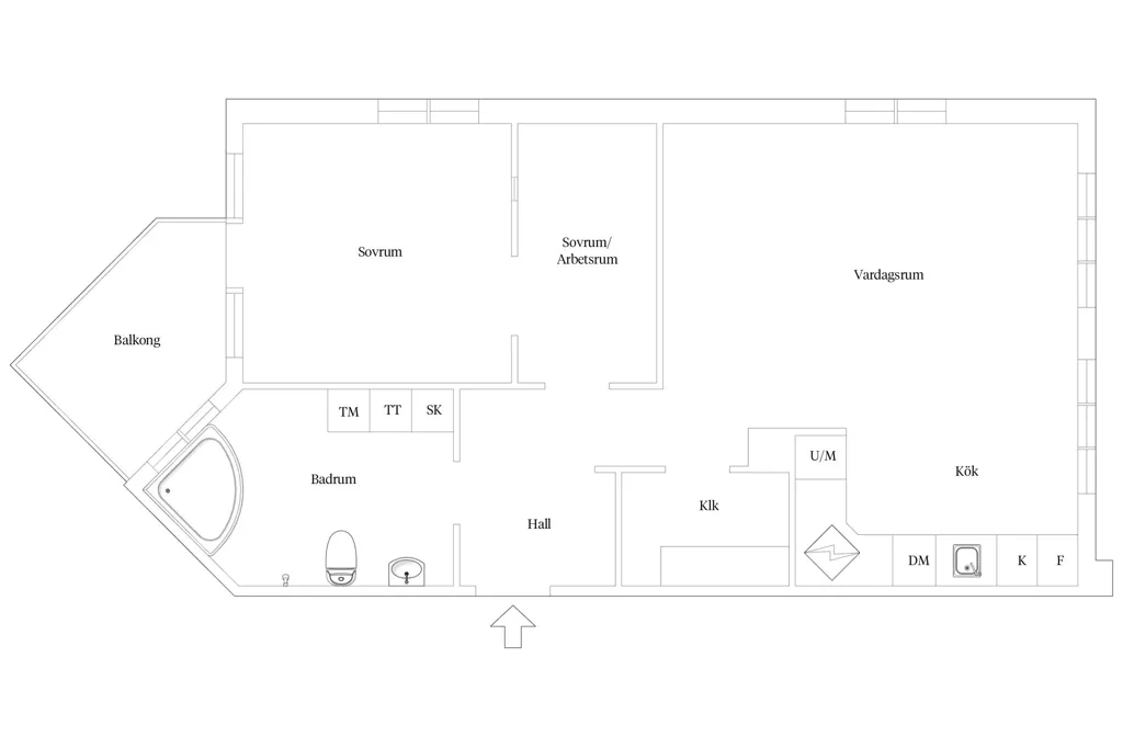 Plan - Apartment with Garden View in Sjöfararen