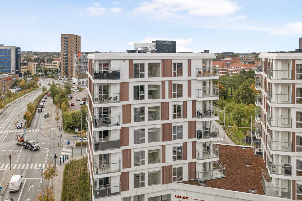 Vue aérienne - Modern Flat with Balcony in Horsens