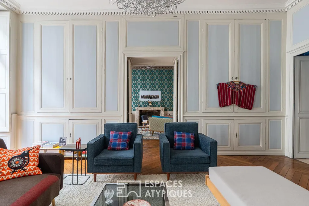 Living Room - Exceptional Apartment in Nantes Graslin/Pommeraye