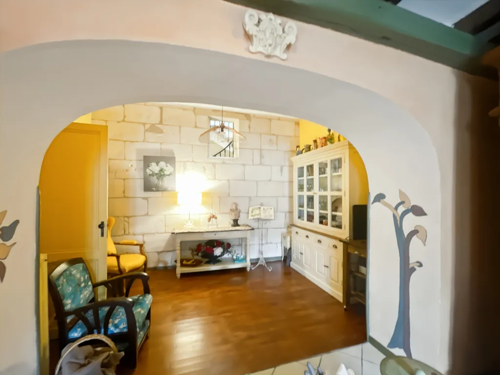 Séjour - Maison en Pierre avec Terrasse au Centre Historique de La Brède