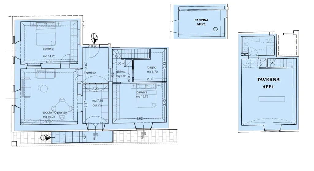Plan - Elegant Penthouse with Private Parking in Florence
