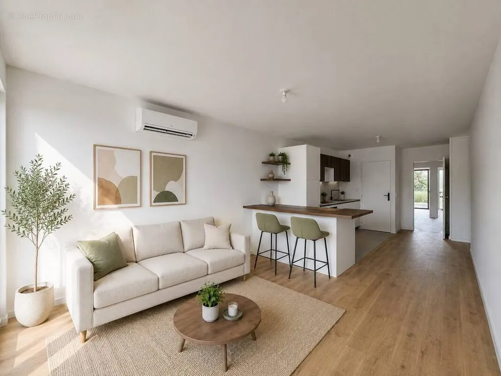 Living Room - Bright T3 Apartment with Terraces in Bordeaux