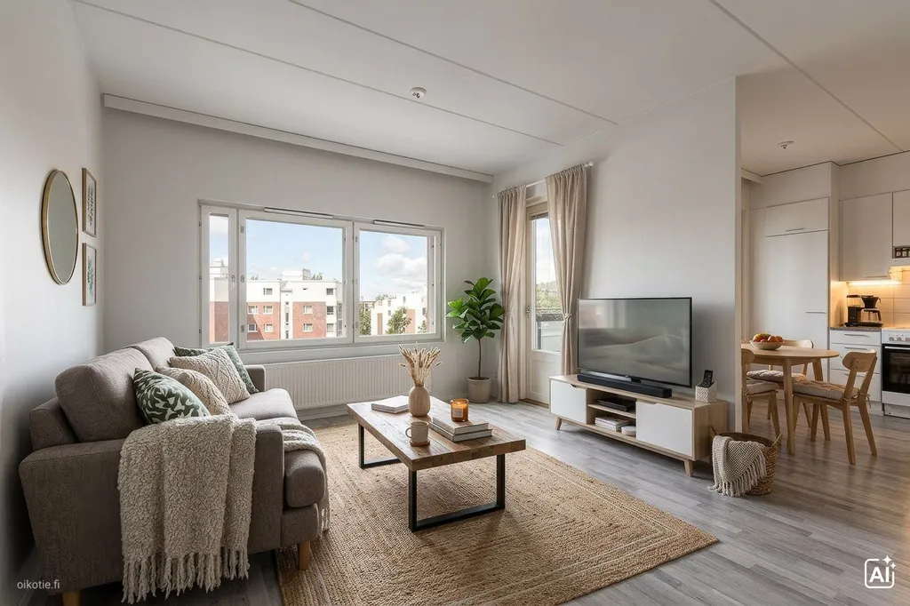 Soggiorno - Bright Apartment with Balcony in Lahti Centre