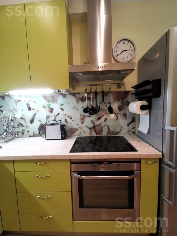 Kitchen - Bright Apartment with Secure Parking in Riga Centre