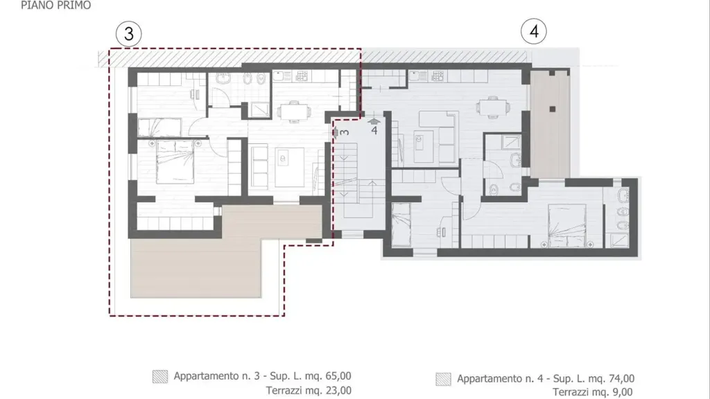 Plaan - Modernised Trilocale with Terrace in Castelfiorentino