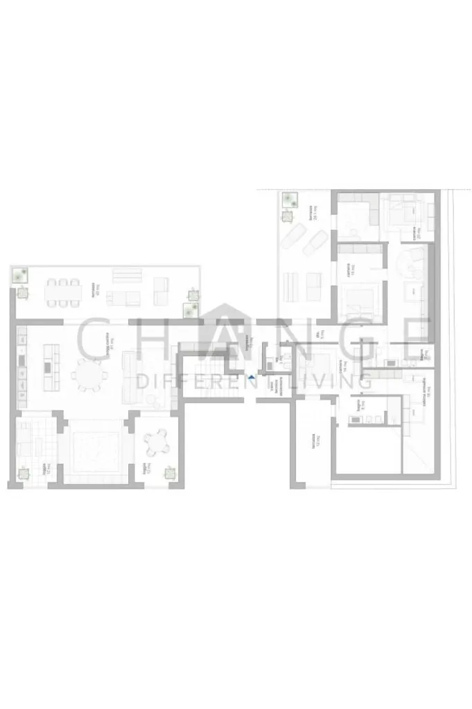 Plaan - Penthouse with Terraces in Abano Terme