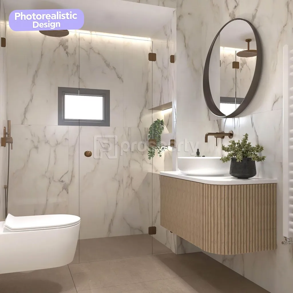 Bathrooms - Maisonette with Solar Panels in Glyfada