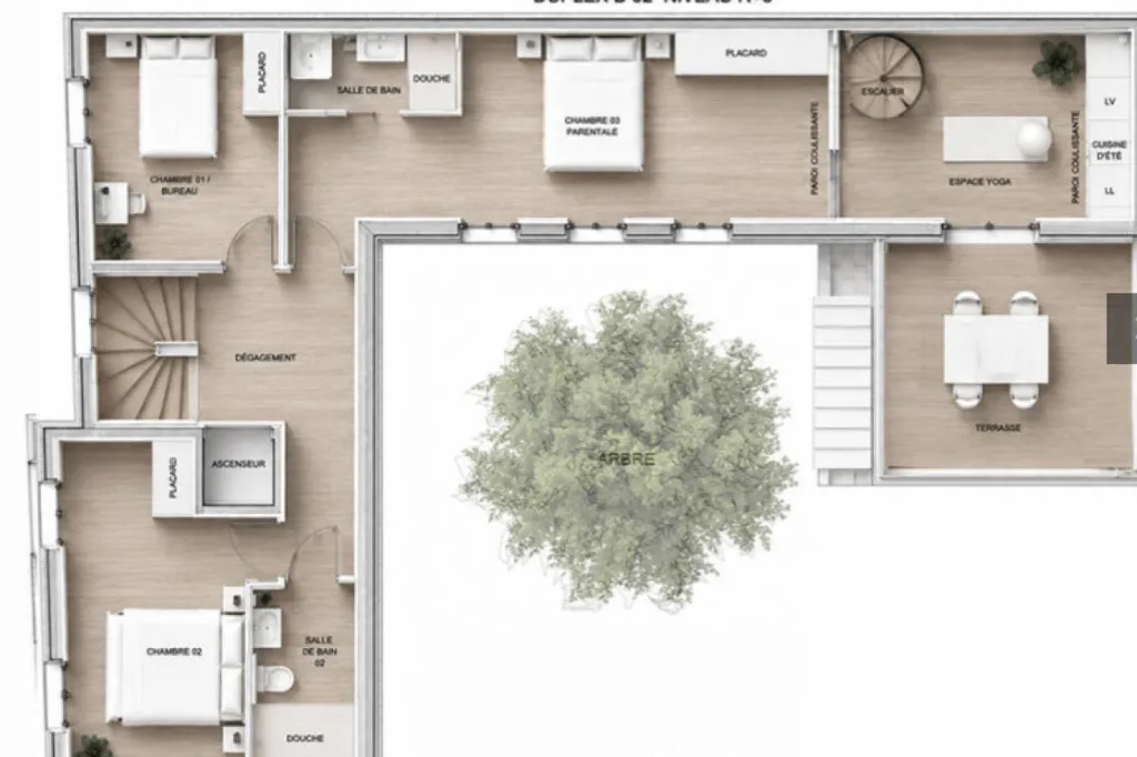 Planimetria - Duplex with Private Terrace in Fontenay-sous-Bois