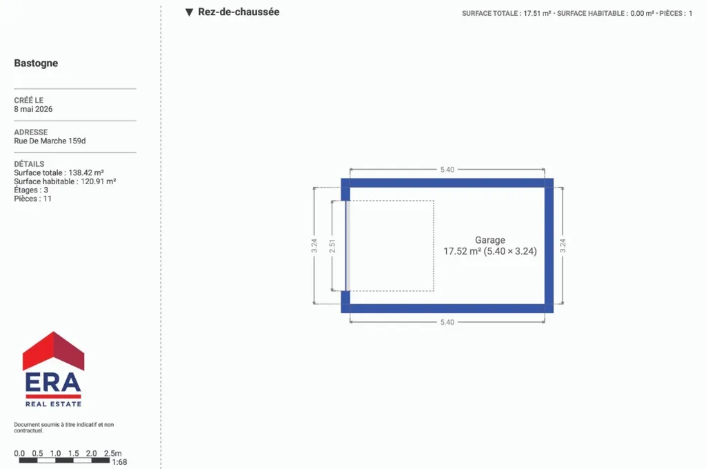 Planimetria - Duplex with Garage in Bastogne