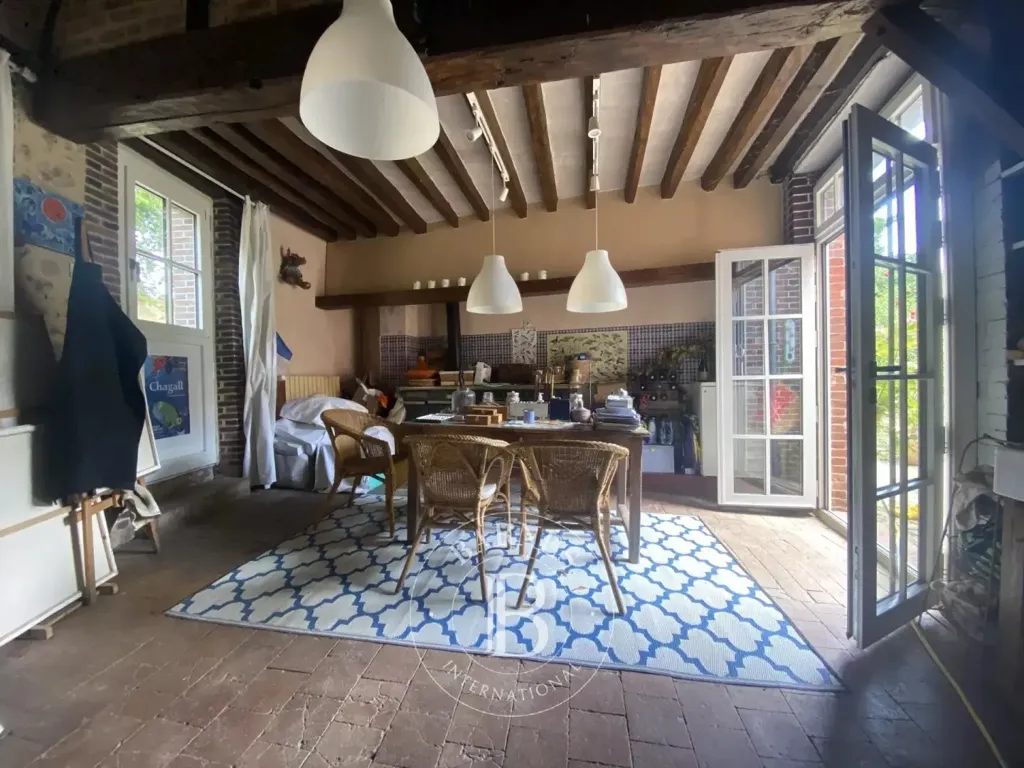 Sala da pranzo - Renaissance Manor with River View in Perche Gouët