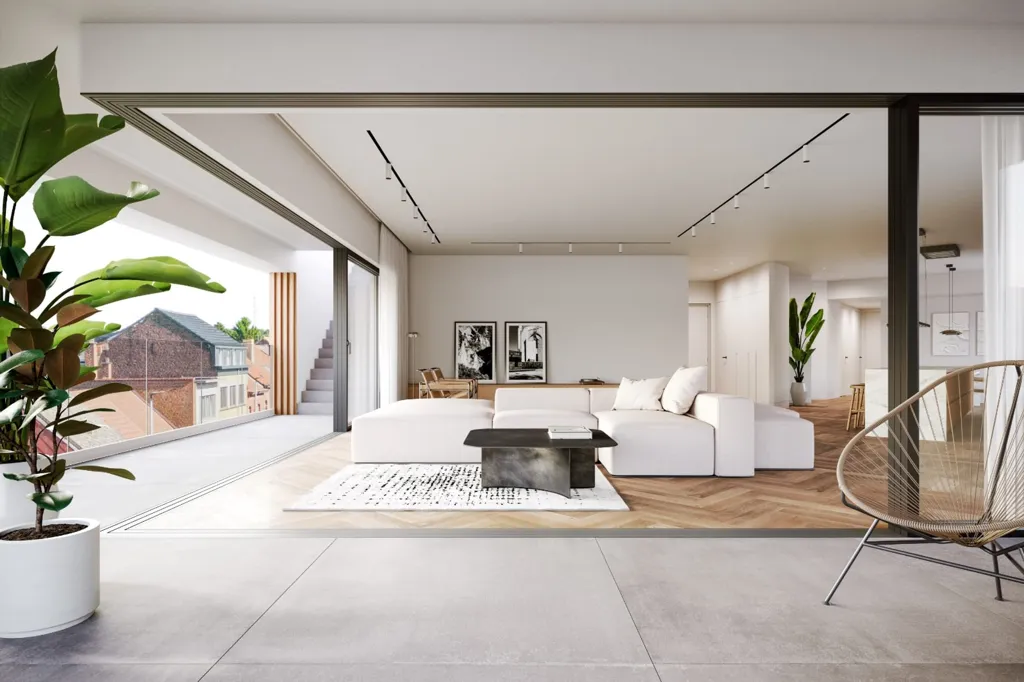 Séjour - Appartements Écoénergétiques au Centre de Halle