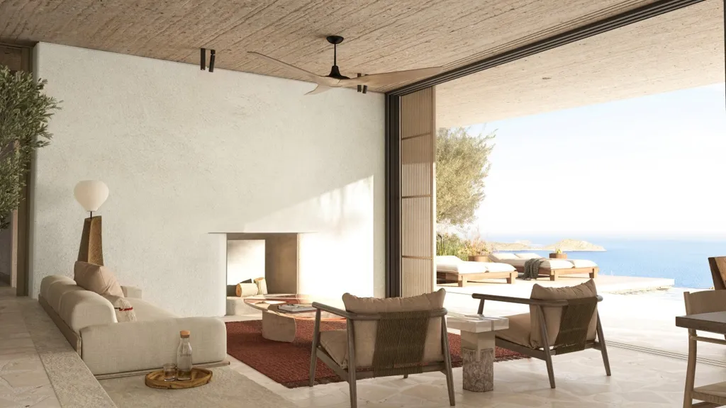 Séjour - Hilltop Flat with Sea Views in Elounda