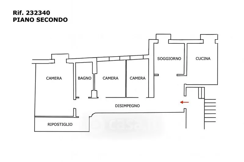 Plan - Apartment with Balcony in Historic Centre, Spilimbergo
