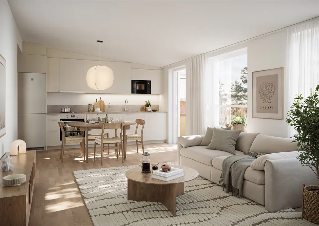 Soggiorno - Modern Flat with West-Facing Balcony in Bromma