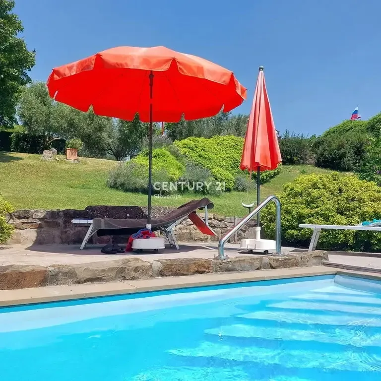 Piscina - Stone Villa with Pool in Pomjan, Koper