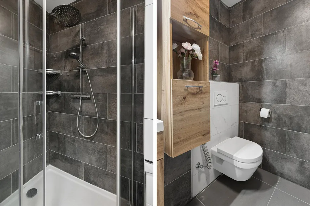 Salles de bain - 3-Bedroom Gallery Flat with Balcony in Almere Centre