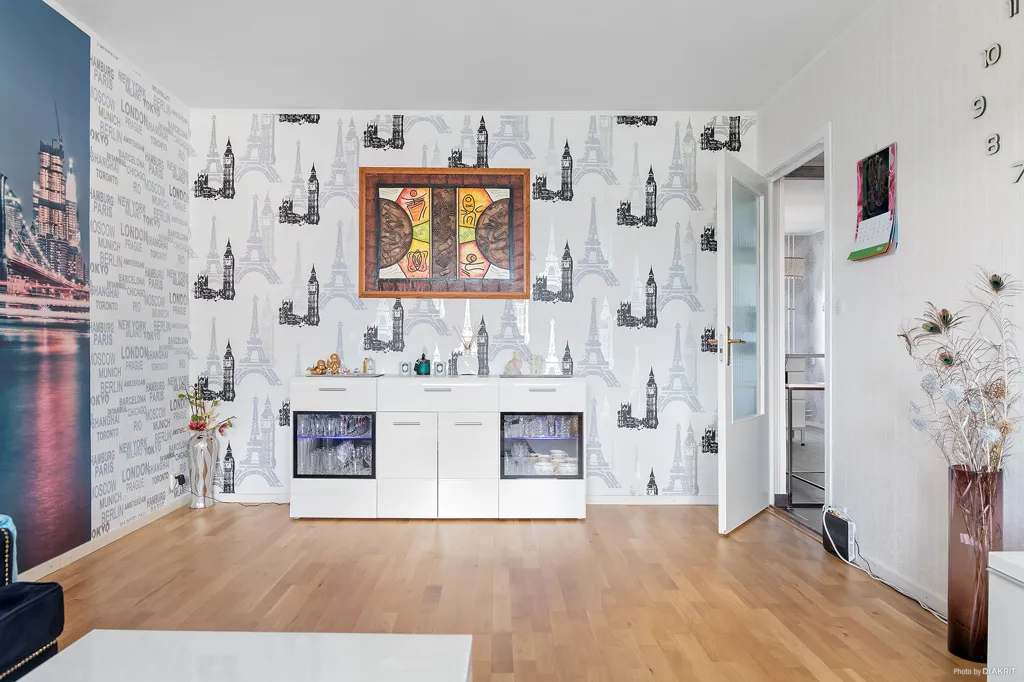 Living Room - Two-Bedroom Flat with Glazed Balcony in Åstorp