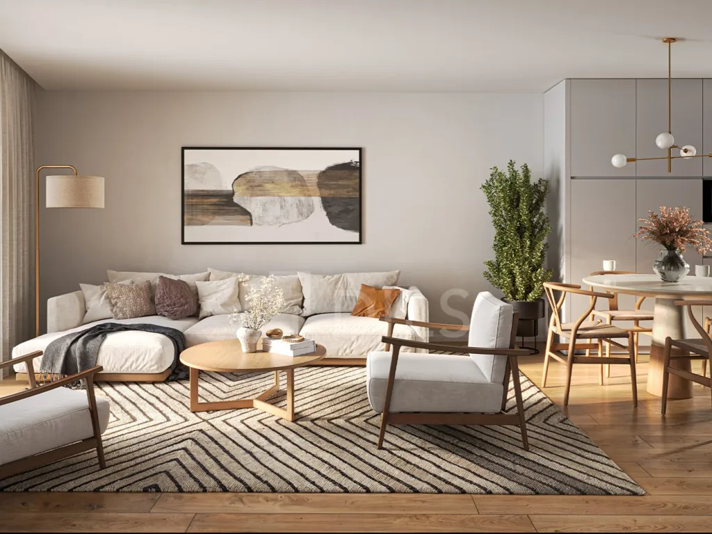 Séjour - T2 Apartment with Terrace in Vila Nova de Gaia