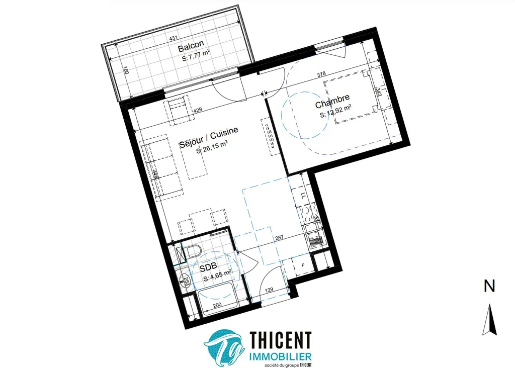 Plan - Appartement avec Balcon à Strasbourg Koenigshoffen