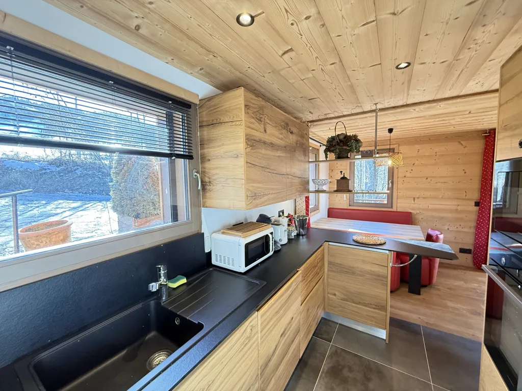 Köök - Alpine Chalet with Aravis View in Combloux