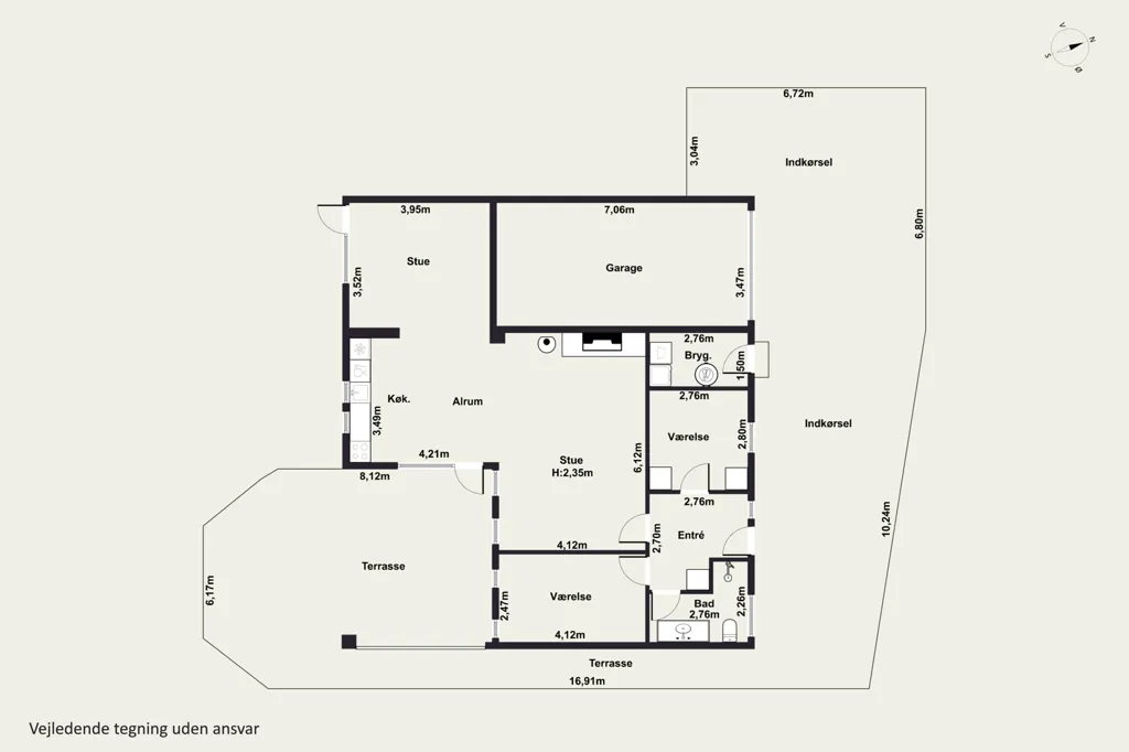 Floor Plan - 1979 Summerhouse with Garden in Karrebæksminde