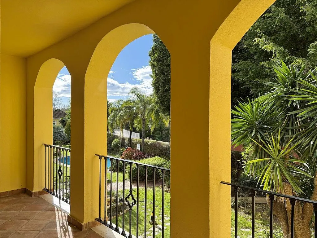 Terrace - Apartment with Pool and Golf View in Guadalmina Alta