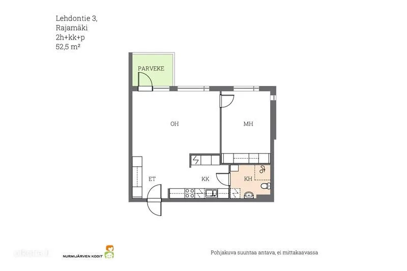 Plan - Modern Flat with Balcony in Nurmijärvi