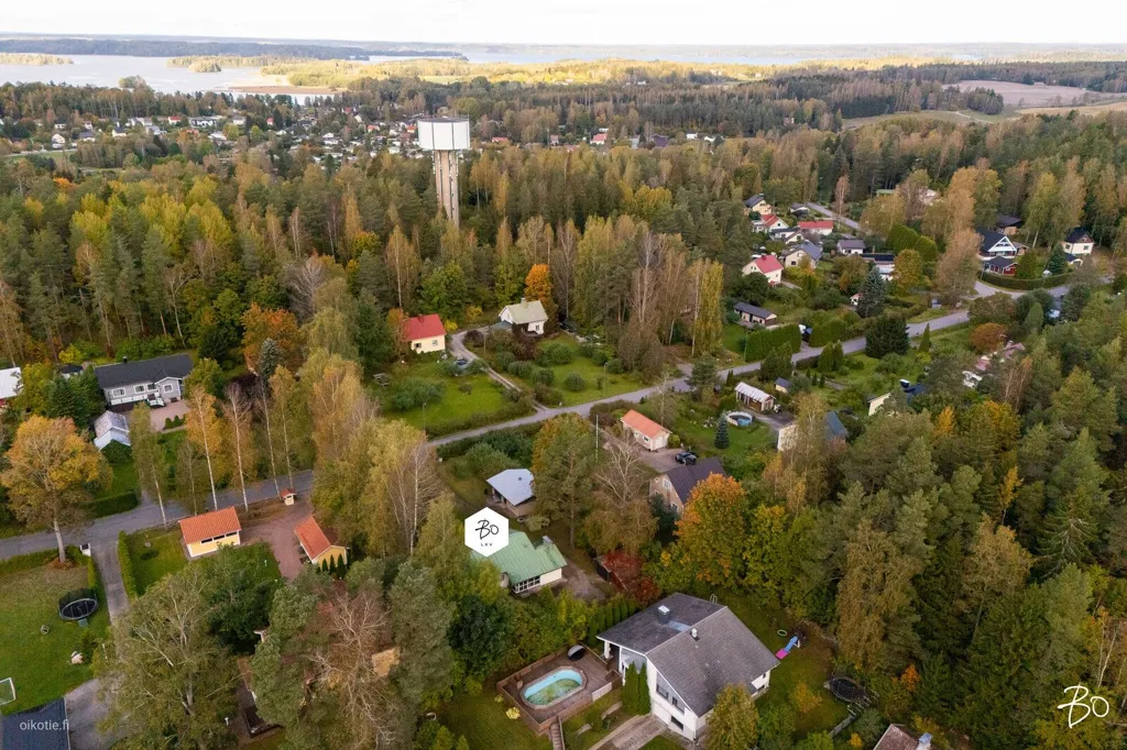 Õhuvaade - Single-Storey Cottage with Garden in Virkkala