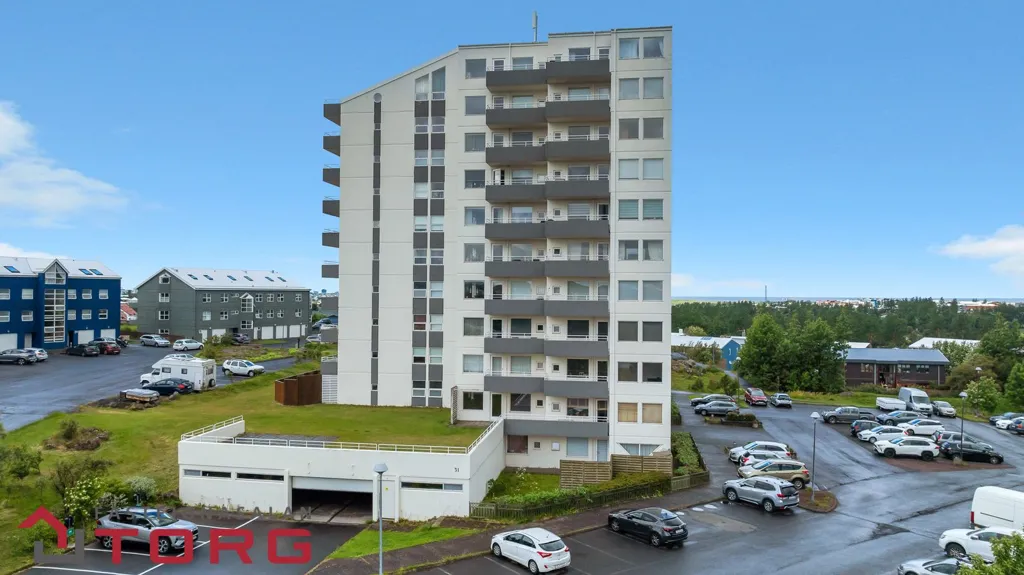Aerial - Modernised Apartment with View in Grafarvogur