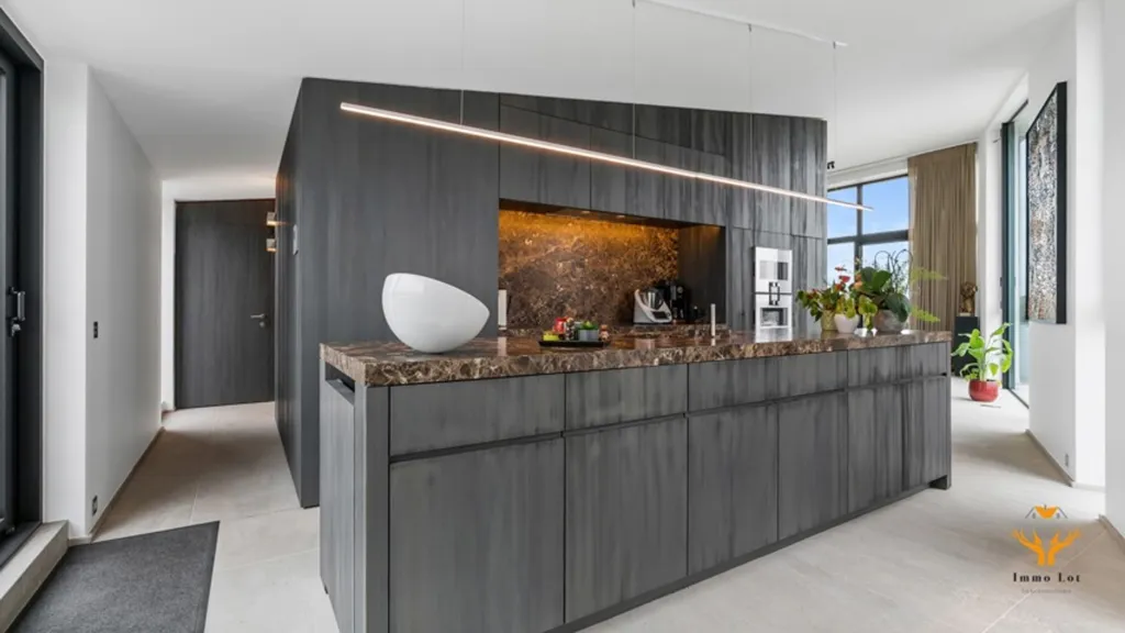 Köök - Penthouse with Water View in Berlare