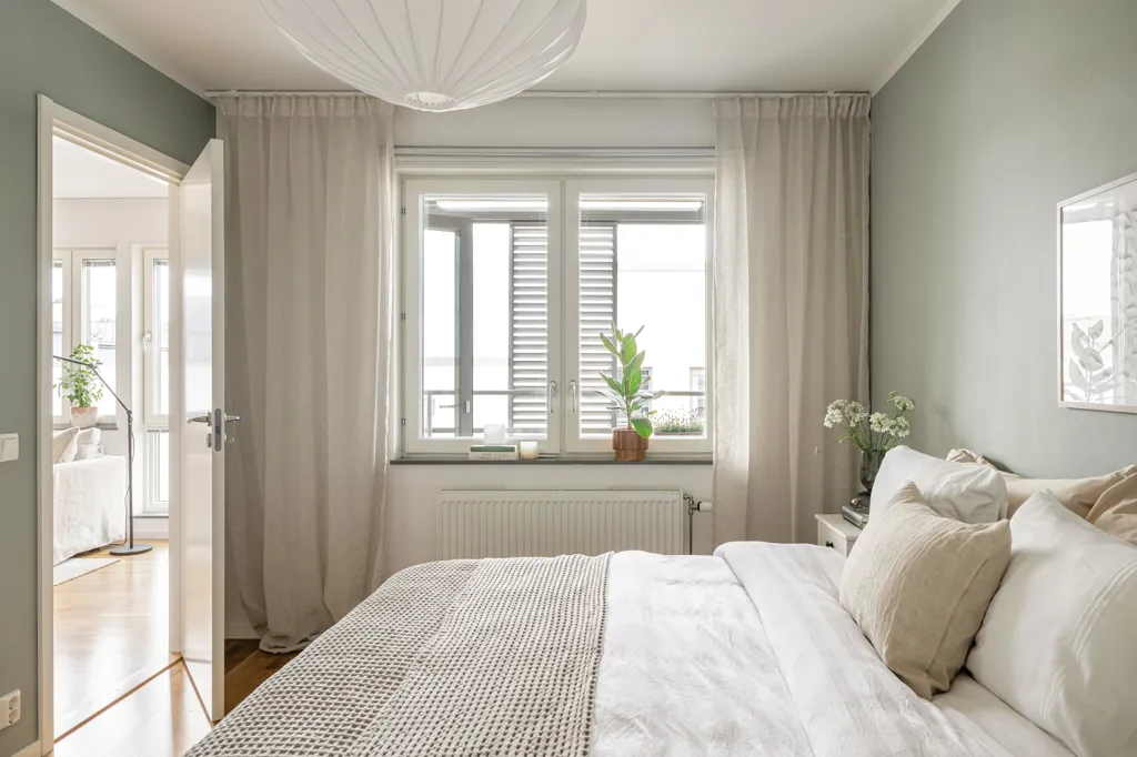 Bedrooms - Apartment with West-Facing Balcony in Sundbyberg