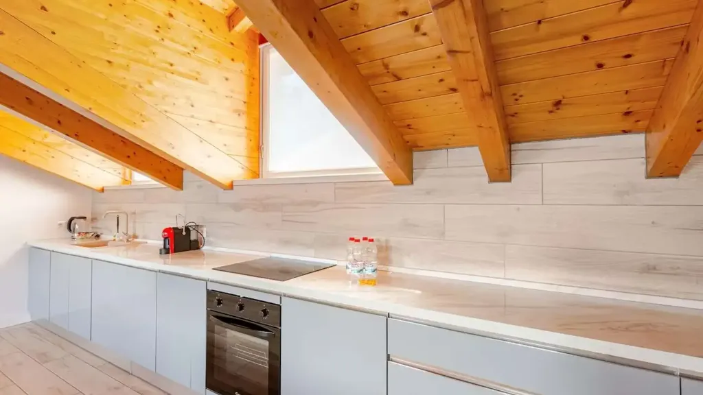 Cuisine - Mansard Apartment with Lake View in Menaggio