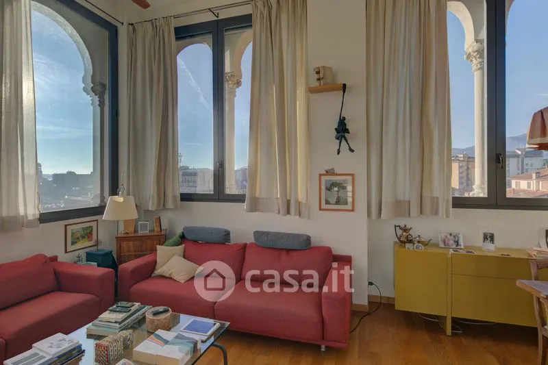 Living Room - Rear-Converted Attico with Balcony in Verbania