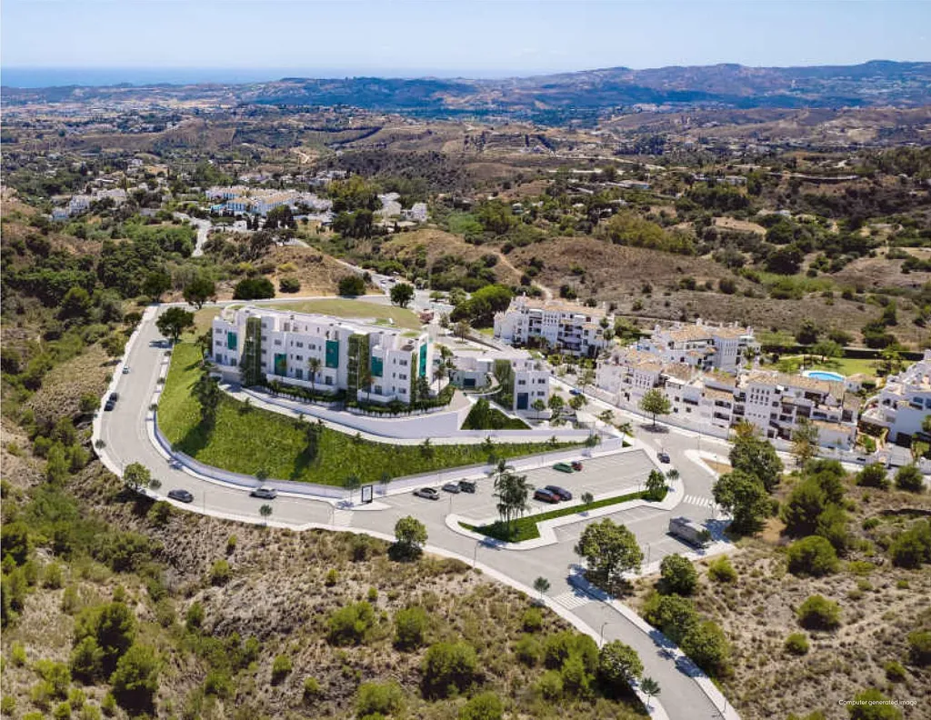 Õhuvaade - Newly-Built Apartment with Sea Views in Mijas