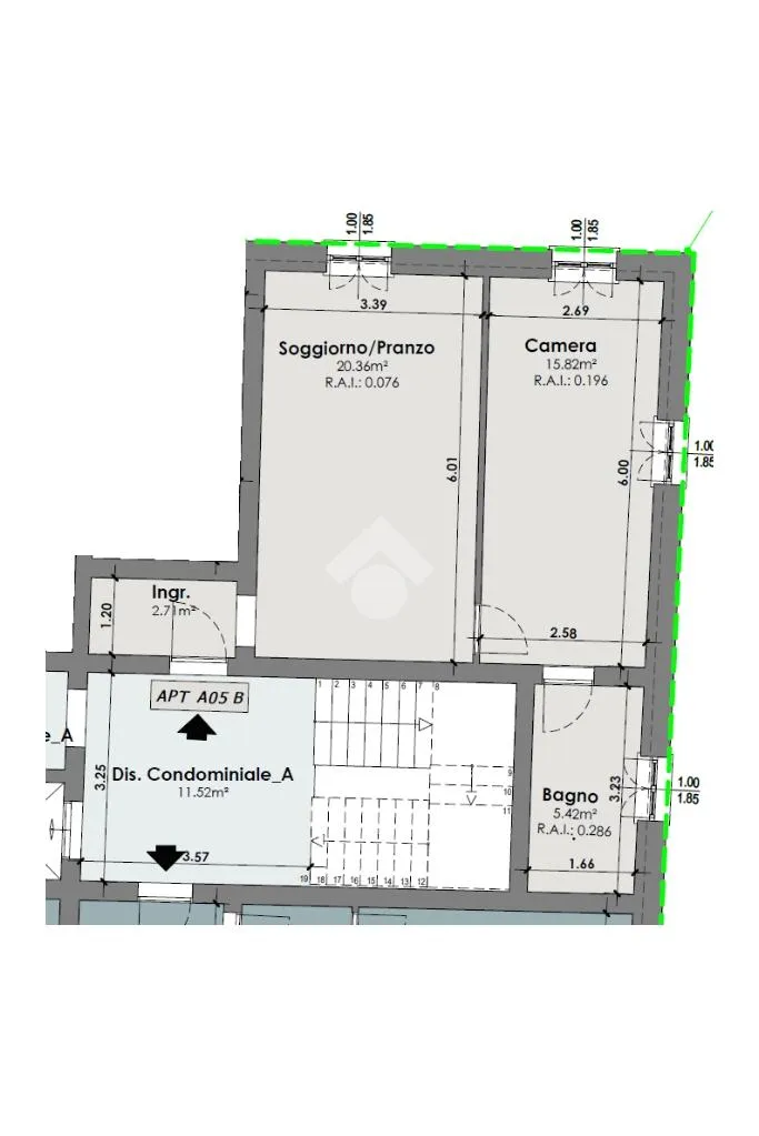 Plan - New Class A Bilocale in Piumazzo Centre