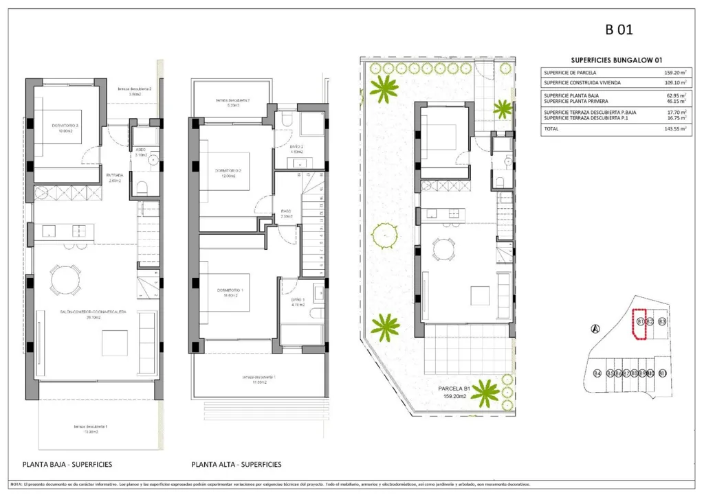 Floor Plan - New Build Semi-Detached Villa with Pool in Finestrat