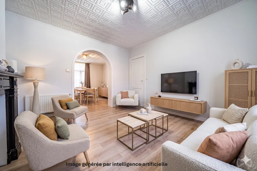 Séjour - Maison Familiale de 4 Chambres avec Jardin à Forest