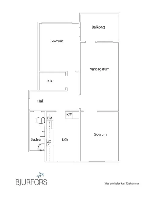 Plan - Apartment with West-Facing Balcony on Läkarvägen