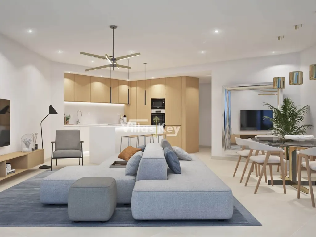 Living Room - Luxury Apartment with Pool Facing Lagos Marina