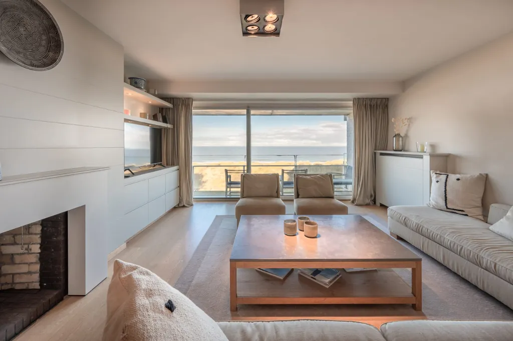 Séjour - Appartement avec Vue Mer sur la Digue de Knokke