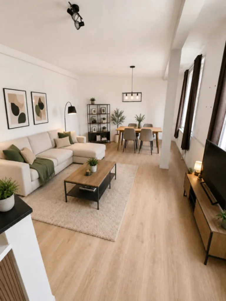 Séjour - Appartement 2 Chambres dans un Environnement Calme à Anderlecht