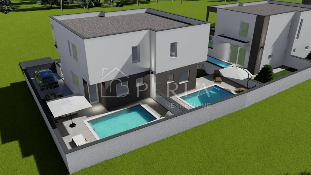 Modern Duplex with Pool near Zadar
