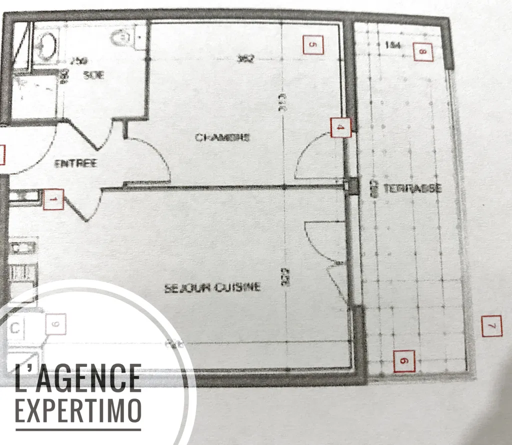 Plan - Appartement T2 avec Terrasse dans Résidence Récente à Avignon