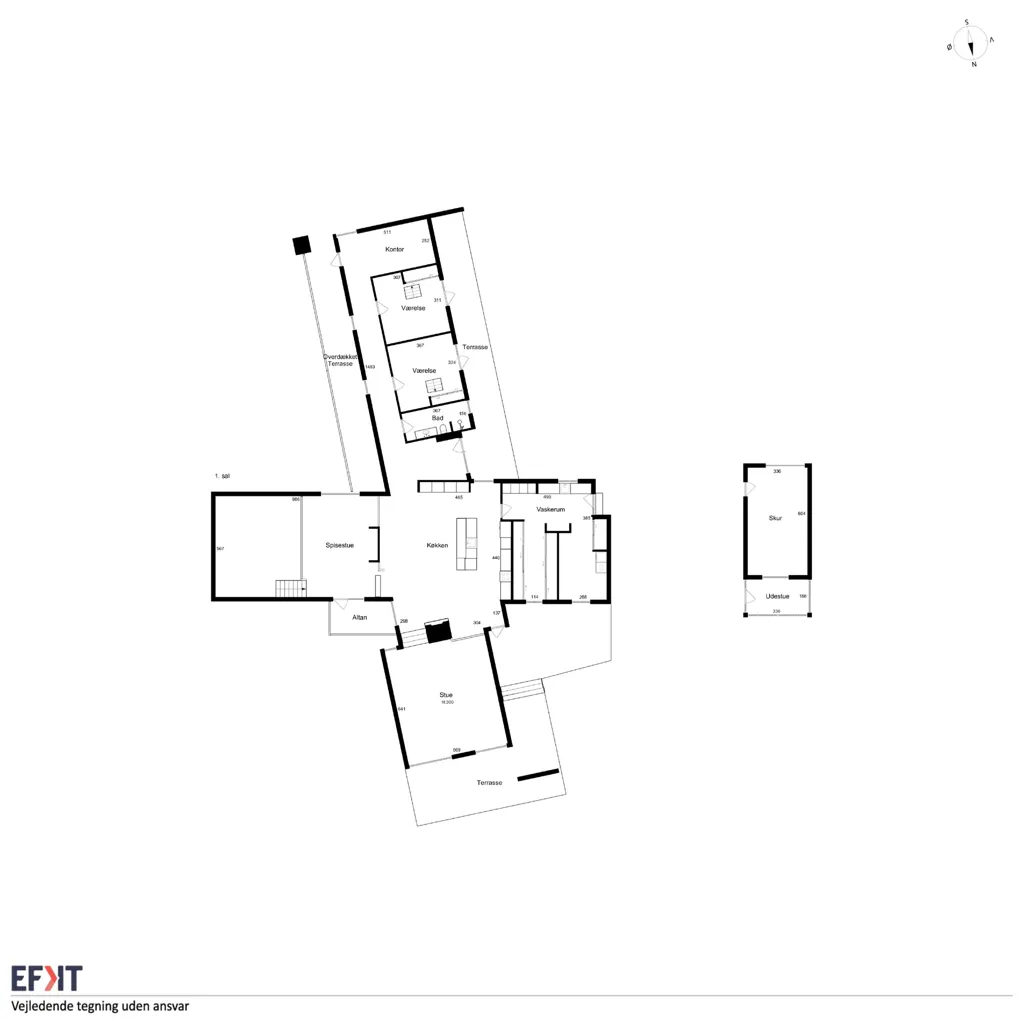 Plan - Modern House with Stringent Architecture in Stouby