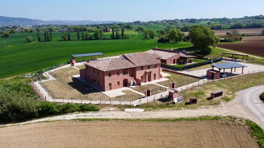 Aerial - Villa Portion with Private Garden in Perugia