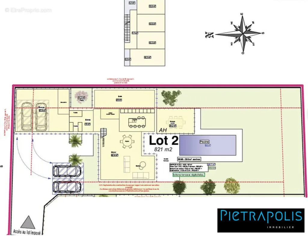 Plan - Terrain Viabilisé en Centre-Ville à Genas