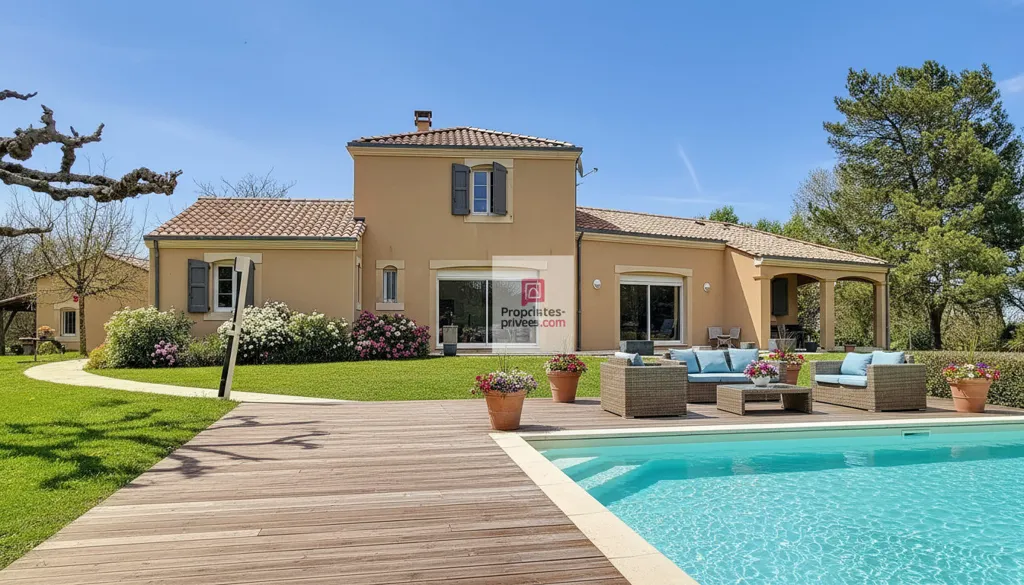 Piscine - Maison avec Piscine Chauffée à Fleurac