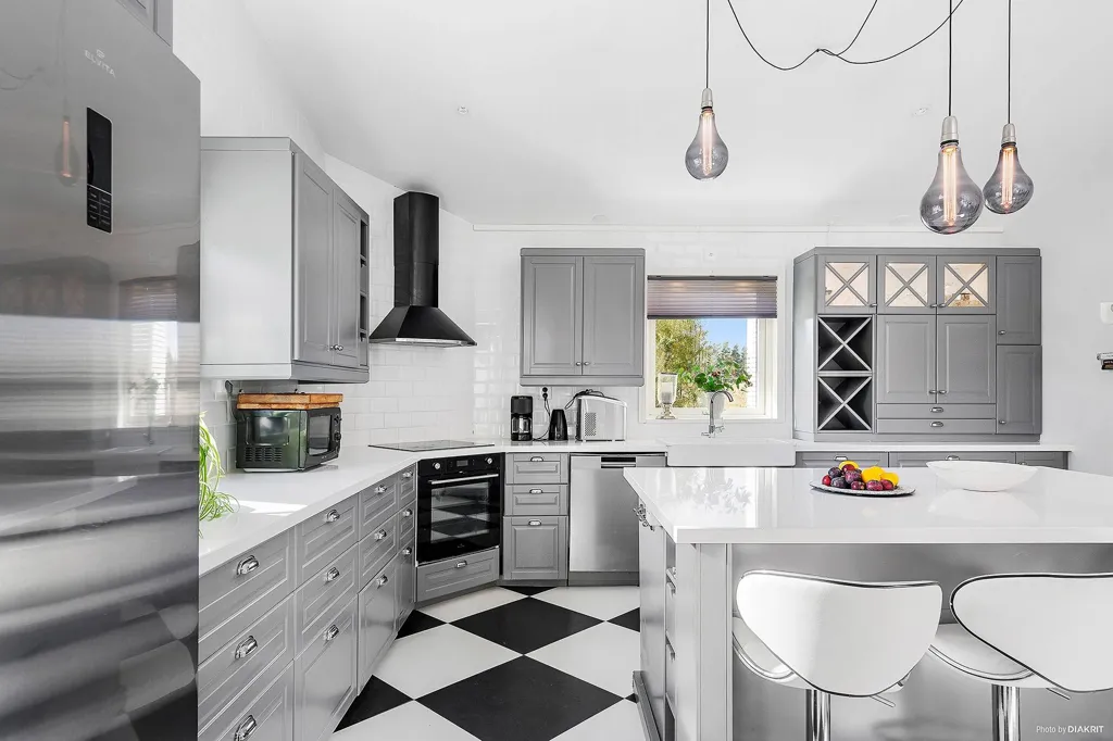 Cucina - Modern House with Pool in Gislaved