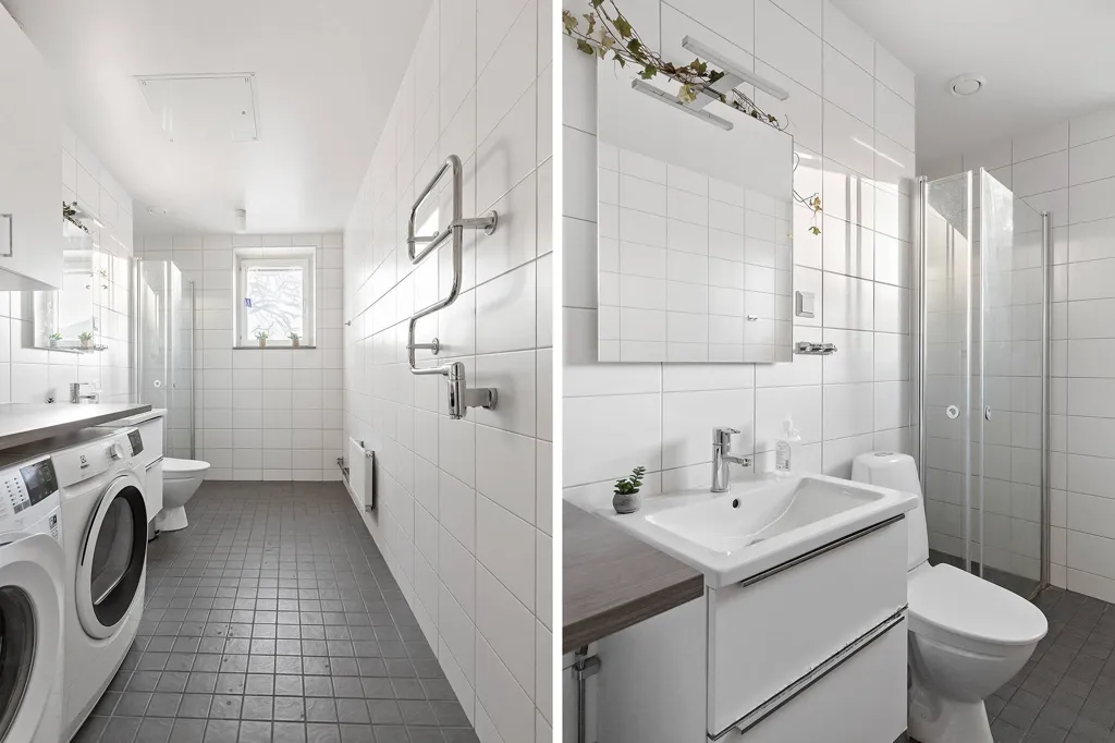 Salles de bain - Modern Flat with Private Terrace in Central Järfälla